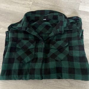 Hotouch XXL Green Plaid flannel